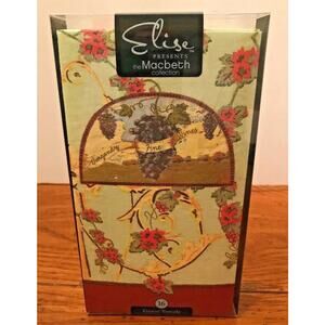 Elise The Macbeth Collection 16 Guest Towels Napkin NEW NIP Fine Wine Theme